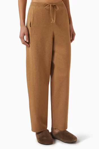 Tetris Cropped Pants in Merino Wool & Cotton