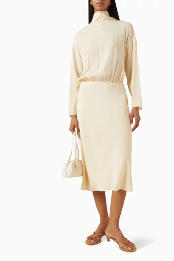Lily Midi Dress in Silk