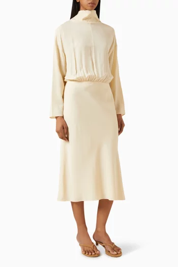 Lily Midi Dress in Silk