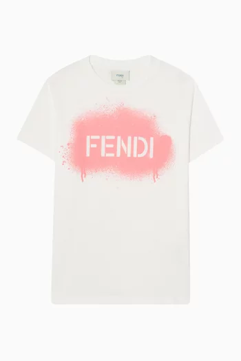 Spray-print Logo T-shirt in Cotton