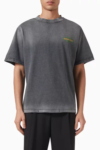 Distressed Leaf T-shirt in Cotton
