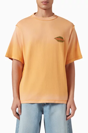 Distressed Leaf T-shirt in Cotton