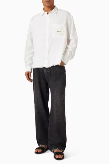 Distressed Shirt in Linen