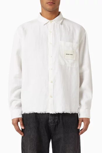 Distressed Shirt in Linen