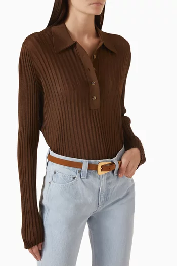 Lucca Belt in Cashmere Suede