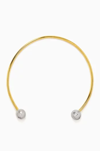 Cosmic Choker Necklace in 24kt Gold-plated Brass