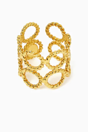 Harmony Band Ring in 24kt Gold-plated Brass