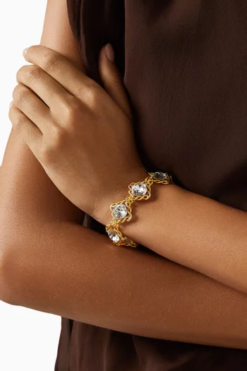 Florence Swarovski® Bracelet in 24kt Gold-plated Brass