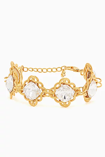 Florence Swarovski® Bracelet in 24kt Gold-plated Brass
