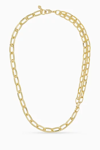 The Paperclip Double Chain Necklace