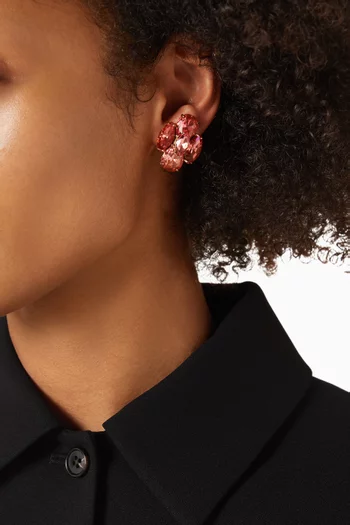 Crystal Cluster Clip-on Earrings