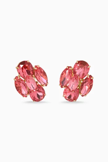 Crystal Cluster Clip-on Earrings