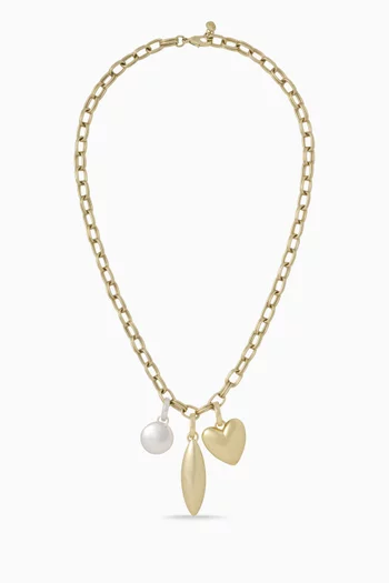 Token Necklace in Mixed Metal