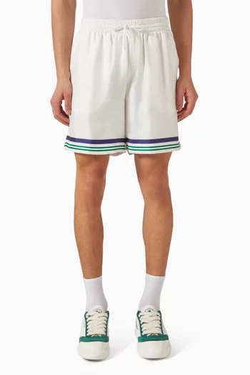Hotel Emblem Shorts in Silk