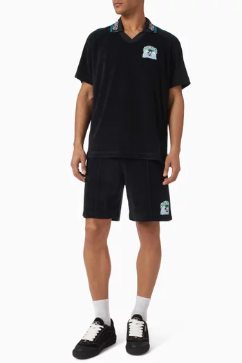 Logo Towelling Polo Shirt