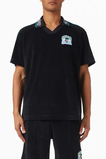 Logo Towelling Polo Shirt