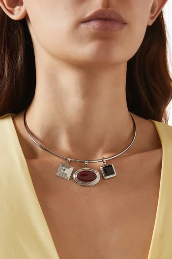 Solene Choker Set in 18kt Gold PVD-Plated Stainless Steel