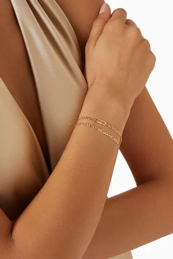 Double Paper Clip Chain Bracelet