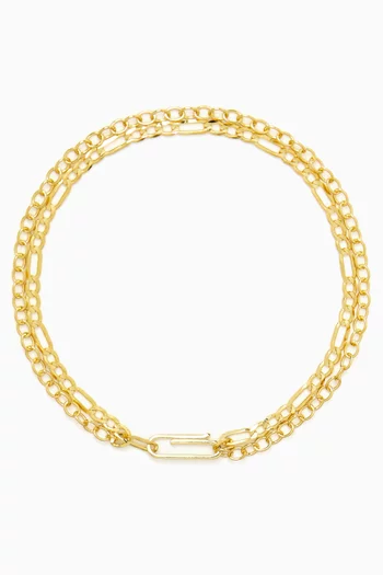 Double Paper Clip Chain Bracelet
