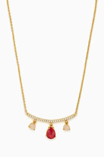 Pave Arc Chain Necklace