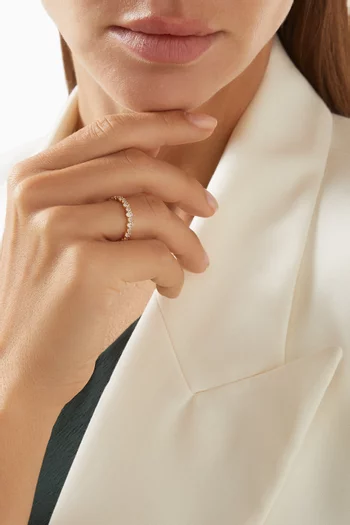 Multi CZ Ring in Gold-plated Brass