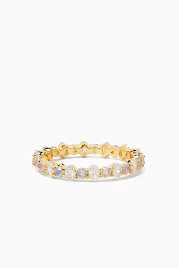 Multi CZ Ring in Gold-plated Brass