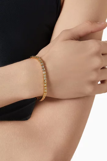 Tennis Bracelet in Gold-tone Metal