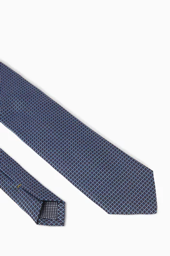 Micro Woven Tie in Silk
