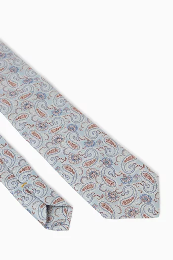 Paisley-print Tie in Silk