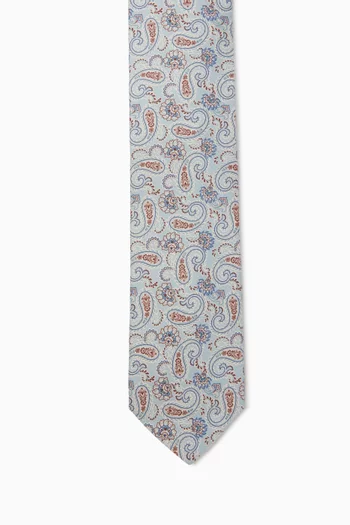 Paisley-print Tie in Silk