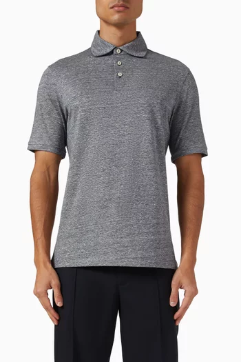 Polo Shirt in Cotton & Linen