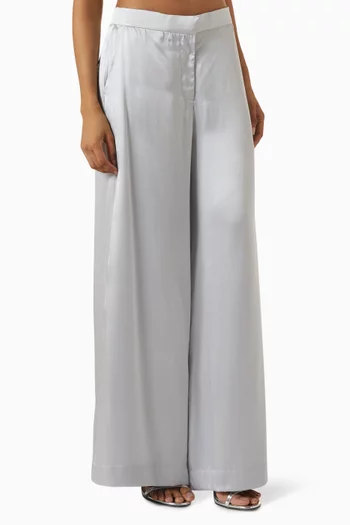 Wide-leg Pants in Satin