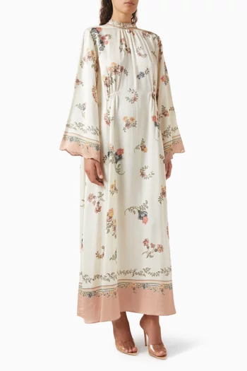 Prisca Dress in Linen-satin