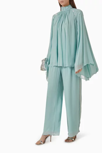 Kenza Top & Pants Set in Georgette