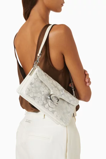 Tabby 26 Embellished Shoulder Bag in Denim