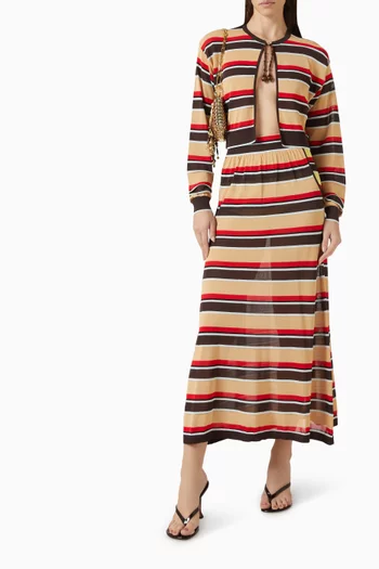 Striped Maxi Skirt