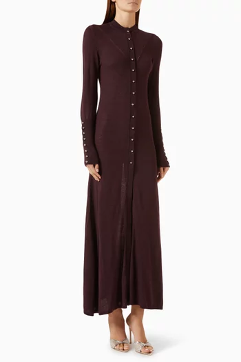 Cardigan Dress in Wool-silk