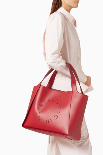 Logo Perforated Tote Bag