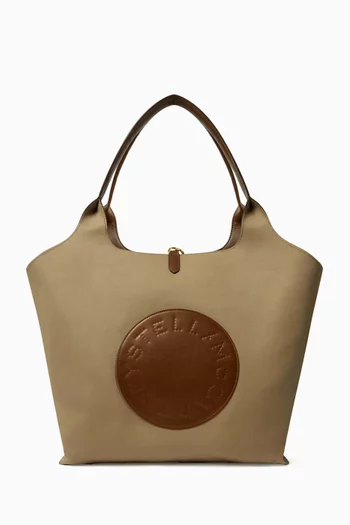 Logo Reversible Tote Bag in Alter Mat & Cotton Canvas