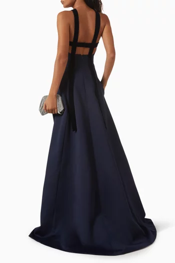 Meftune Halter Gown in Satin