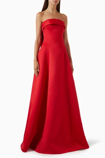 Dasha Strapless Ball Gown in Satin