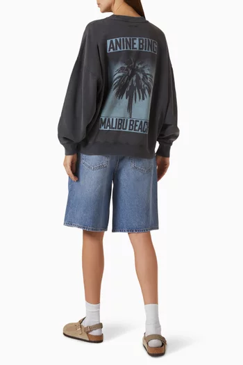 Miles Palm Sweatshirt in Cotton