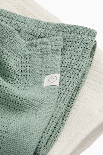 Cellular Blankets, Set of 2
