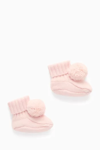 Knitted Booties in Cashmere