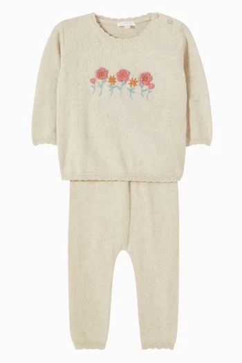 Scalloped Two-piece Set in Knit
