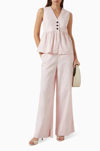 Yastrima Top in Linen-blend