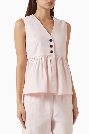 Yastrima Top in Linen-blend