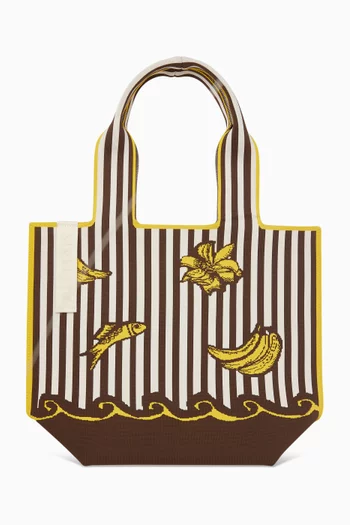 Mona Jacquard Shopper Tote Bag