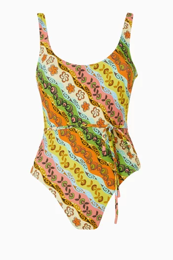 Janine Scoop-neck One-piece Swimsuit