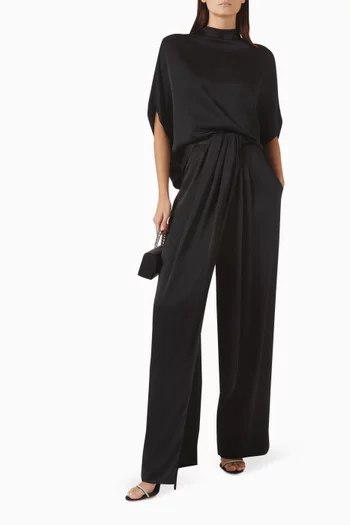 Draped Pants in Satin